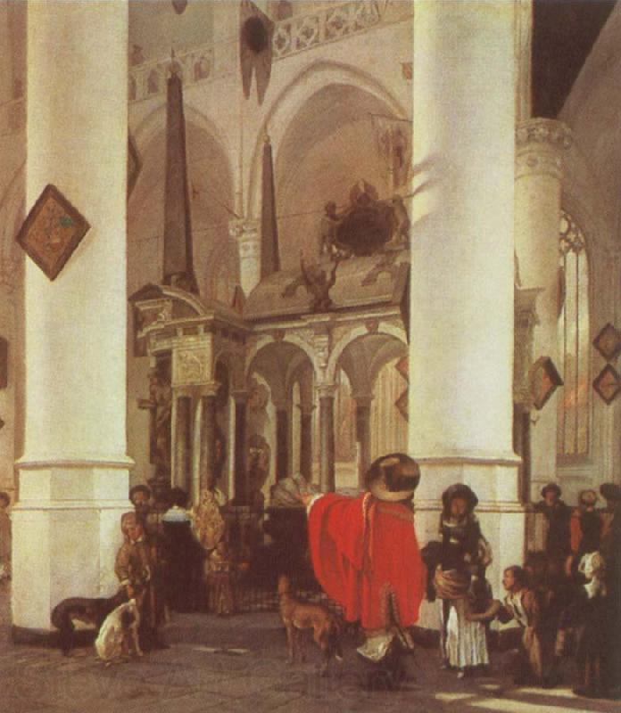 Emmanuel de Witte Interior of the Nieuwe Kerk,Delft with the Tomb of WIlliam i of Orange France oil painting art